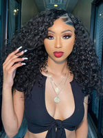 Chinalacewig HD Film Lace 13x6 Lace Front Wig Deep Curly Wigs With Bleached Knots CF281