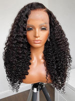 Chinalacewig HD Film Lace 360 Lace Front Wig Deep Curly Wigs With Bleached Knots NCF161