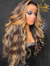 Chinalacewig HD Invisible Lace Highlight Brown Color Loose Wave 13by4 HD Human Hair Wigs NCF13
