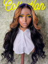 Chinalacewig Highlight Color Body Wave 5x5 HD Lace Closure Wig NCF79china lace wigs  shop human hair wigs wigs for women
