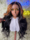 Chinalacewig Highlight Color Body Wave 5x5 HD Lace Closure Wig NCF79china lace wigs  shop human hair wigs wigs for women