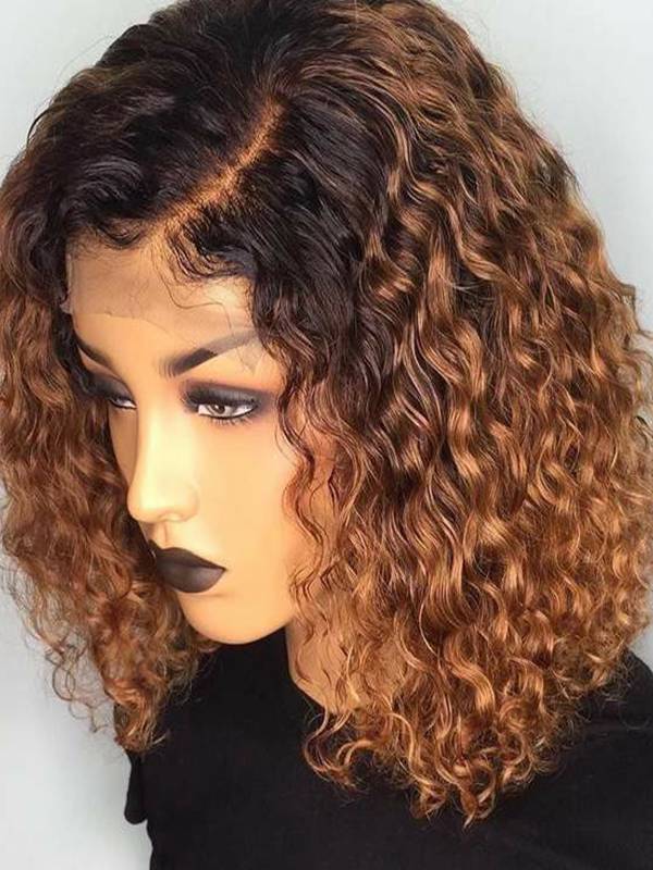 Chinalacewig Invisible HD Lace Deep Curly Frontal Wigs With Pre Plucked Hairline NCF115