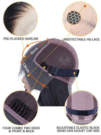 Chinalacewig Invisible HD Lace Highlight Blonde Color Straight 13x6 Lace Front Wigs CF401