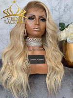 Invisible HD Lace Ombre Blonde Color 150% Density Body Wave Lace Front Wigs CF434