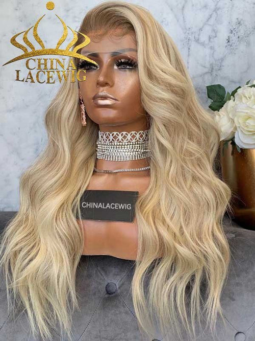 Invisible HD Lace Ombre Blonde Color 150% Density Body Wave Lace Front Wigs CF434