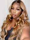 Chinalacewig Invisible HD Lace Ombre Color Body Wave 13x6 Lace Front Wigs CF401