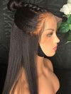 Long Yaki Straight 360 HD Lace Frontal Wigs With Pre Plucked Natural Hailrline CF054