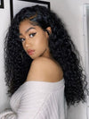 Chinalacewig Loose Deep Curly  Human Hair 13x6 Undetectable HD Lace Wig With Plucked Single Knots NCF113