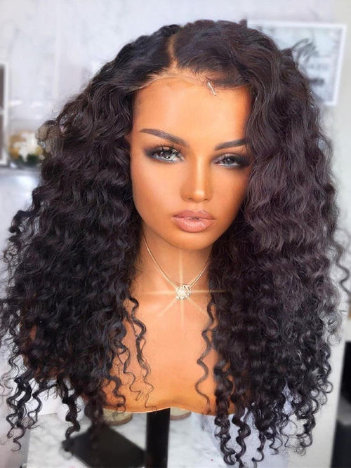 Chinalacewig Natural Color Curly 360 HD Lace Wig NCF124
