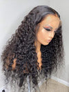 Chinalacewig Preplucked Human Hair Black Color Deep Wave Full HD Lace Wig  CF219