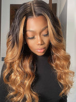Chinalacewig Side Part 13x6 Body Wave Transparent Lace Front Wig With Bleached Knots NCF 124