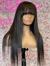 Silky Straight 180% Density Undetactable 13x6 HD Lace Virgin Human Hair Wig With Bangs NCF123
