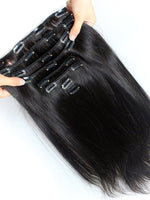 Chinalacewig Straight Natural Color Brazilian Hair Clip In Extension 10-24Inch CF520