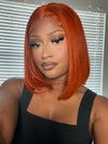 Chinalacewig Summer Bob Virgin Hair 13x4 Transparent Lace Wigs With Bleached Knots NCF101
