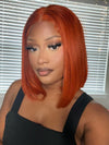 Chinalacewig Summer Bob Virgin Hair 13x4 Transparent Lace Wigs With Bleached Knots NCF101