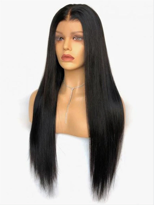 Chinalacewig Top Undetectable Invisible 360 HD Lace Frontal Wig Straight With Pre Pkucked CF168