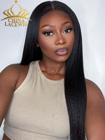 Chinalacewig Type 4C Edges Natural Hairline Undetectable Kinky Straight  CS01