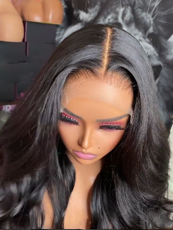 Chinalacewig Undetectable 360 HD Lace Virgin Human Hair Body Wave Black Color Wigs NCF120