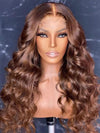 Chinalacewig Undetectable Dream HD Lace Brazilian Human Hair Body Wave Honey Brown 13x6 Lace Front Wigs NCF122