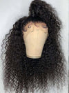 Chinalacewig Undetectable HD Lace Black Color Kinky Curly 13x6 Lace Front Wig With Pre Plucked NCF117