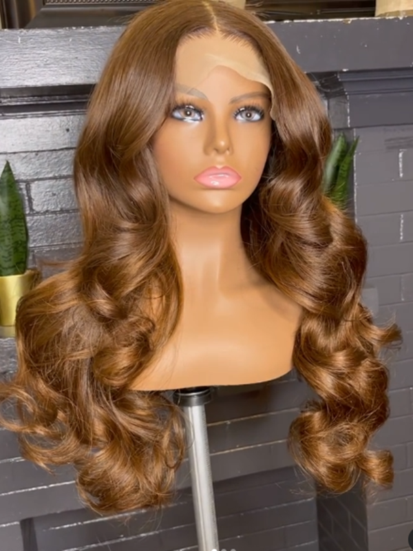 Chinalcewig Undetectable HD Lace Body Wave 360 Lace Frontal Wigs Pre Plucked with Baby Hair NCF105