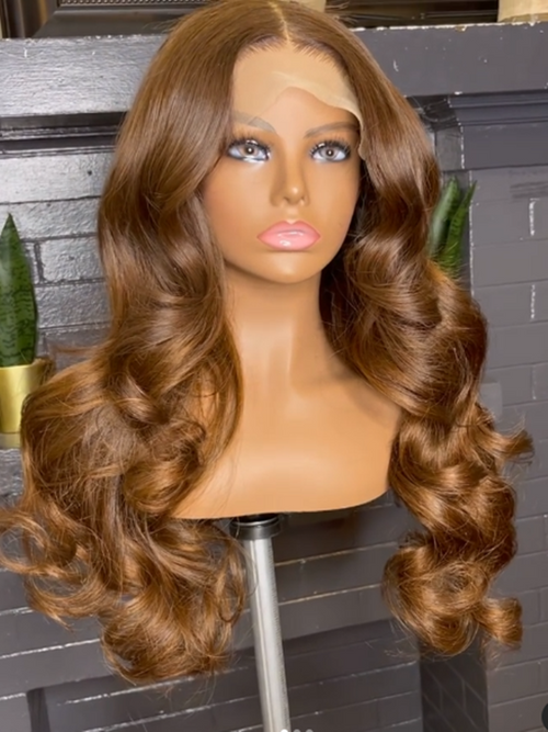 Chinalcewig Undetectable HD Lace Body Wave 360 Lace Frontal Wigs Pre Plucked with Baby Hair NCF105