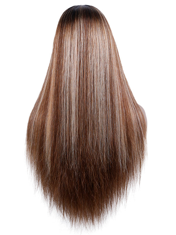 Chinalacewig Virgin Human Hair 190% High Density 13x4 Japanese  Lace Front Wig CF01