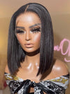 Chinalacewig Virgin Human Hair Natural Color 5x5 HD Lace Closure  Wigs CF327