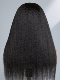 Chinalacewig Kinky Straight 4C Edges Curly Baby Hairline 5x5 Glueless HD Lace Front Wig NEW007