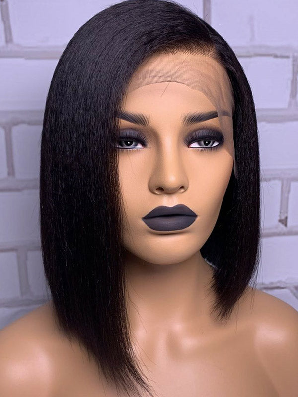 Chinalacewig Best Virgin Human Hair 150% Density Kinky Straight Wigs With Preplucked NCF86china lace wigs  shop human hair wigs wigs for women