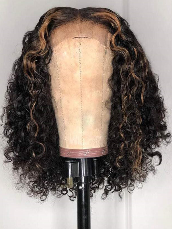 Chinalacewig Highlight Color Deep Curls 13x6 Dream HD Lace Wig With Plucked Hairline NCF97