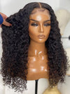 Chinalacewig Natural Color Deep Curly 5x5 HD Lace Front Wig With Pre-plucked CF420