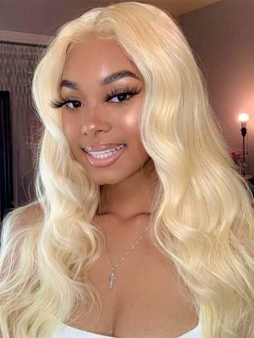 Chinalacewig Anniversary Sale Bob Wig #613 Blonde Wave 13x4 Lace Front Wig Two Wigs CD02