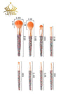 Chinalacewig 8 makeup brush set Handmade diamond makeup brush eye shadow and eyebrow brush set CLF01
