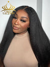 Chinalacewig Type 4C Edges Curly Baby Hairline Undetectable 5x5 HD Lace Front Wig Kinky Straight NEW007