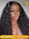 Chinalacewig Type 4C Hair Line Undetectable 360 HD Lace Wig Curly With Pre-plucked 4C Natural Hairline NEW003