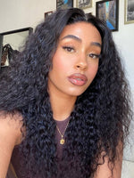 Undetectable HD Lace Black Color  Curly 13x6 Lace Front Wig With Pre Plucked NCF117