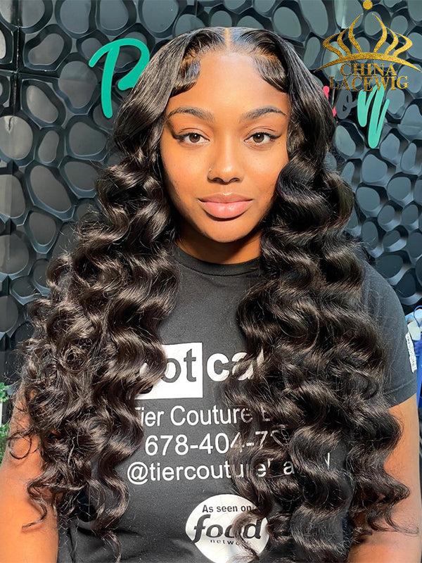 Undetectable HD Lace Loose Wave Lace Front Wig With Pre-plucked Hairline NCF095