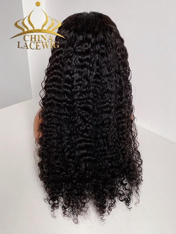 Chinalacewig Undetectable HD Lace Curly 13X4 Lace Front Wigs With Pre-plucked Natural Hairline CF292