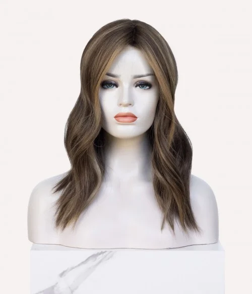 7"x 8" Courtney Mono Part Left Part Remy Human Hair Topper Toupee For Women T01