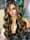 Chinalacewig Highlight Color Body Wave 5x5 HD Lace Closure Wig NY04