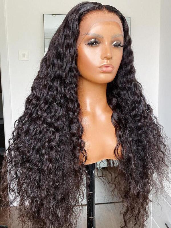 Chinalacewig Undetectable Invisible HD Lace Deep Wave 13x6 Lace Front Human Hair Wigs NCF63