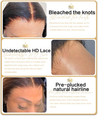 Chinalacewig Top Undetectable Invisible 360 HD Lace Frontal Wig Straight With Pre Pkucked CF168