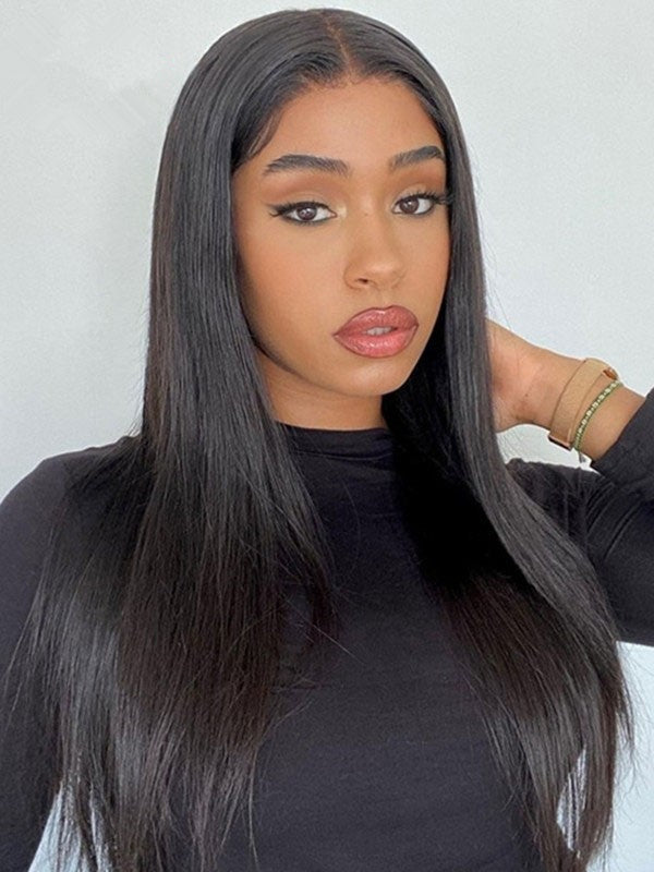 Flash Sale Natural Color Silk Straight HD13x4 Lace Frontal Wig  FS06